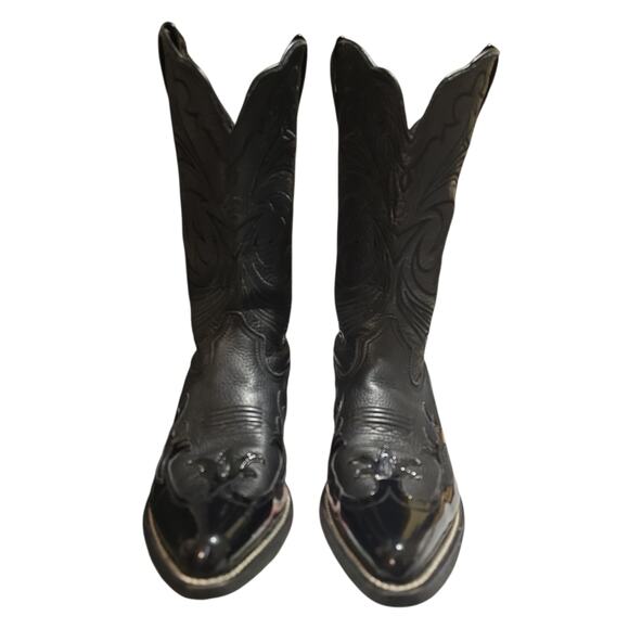 Ariat Shoes - Ariat  Women's Heritage Painted  Toe Western Blk Leather Cowgirl Boots Size 7.5